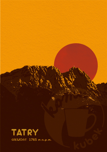 Polski Plakat Turystyczny Tatry Giewont - KomuKubek Polski Plakat Turystyczny Tatry Giewont - KomuKubek